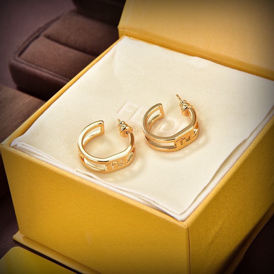 Fendi Logo Earrings
