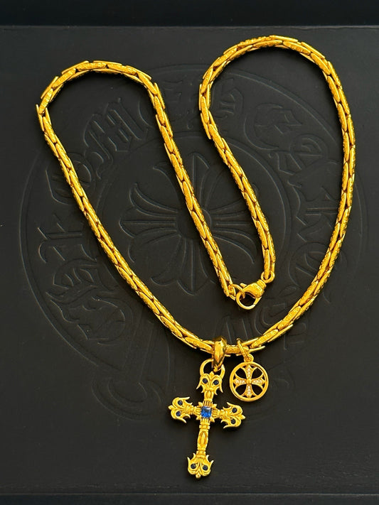 Chrome Hearts Sterling Silver Cross Necklace