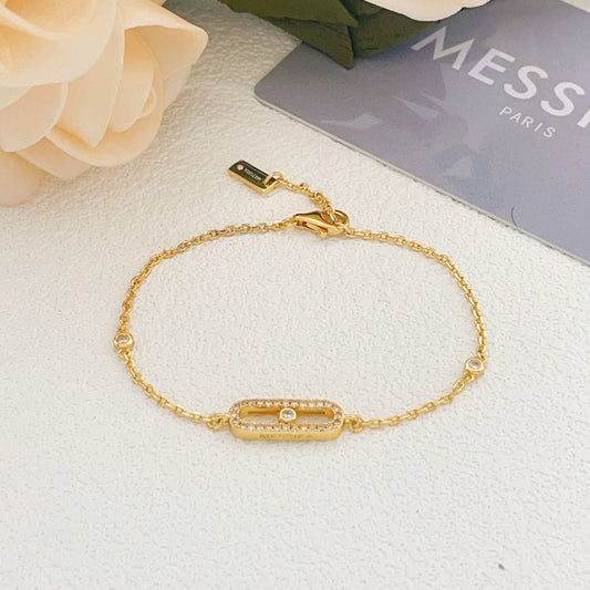 Messika Gold Brass Pave Bracelet