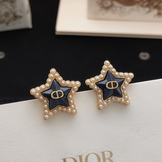 Dior Brass Star Earrings