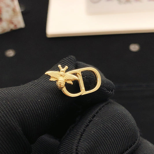 Dior Brass Bee Earrings