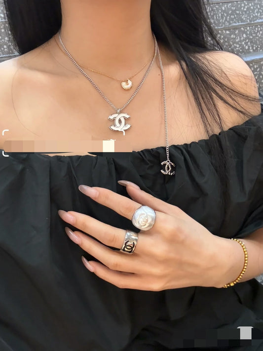 Chanel White Enamel Necklace