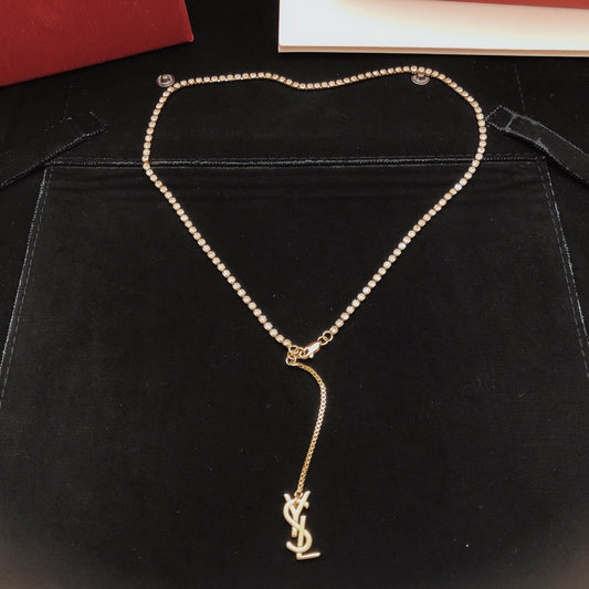 Saint Laurent Brass Tassel Necklace
