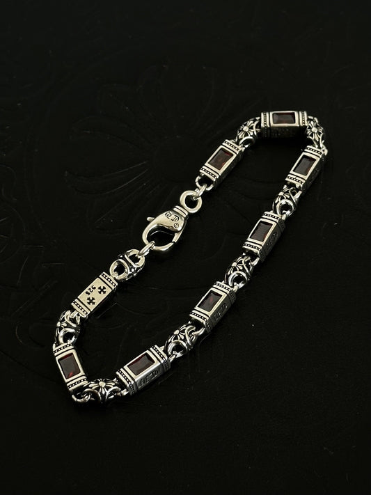 Chrome Hearts Sterling Silver Cross Bracelet