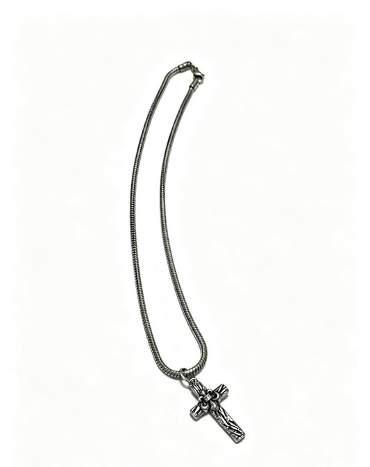 Chrome Hearts Sterling Silver Cross Necklace