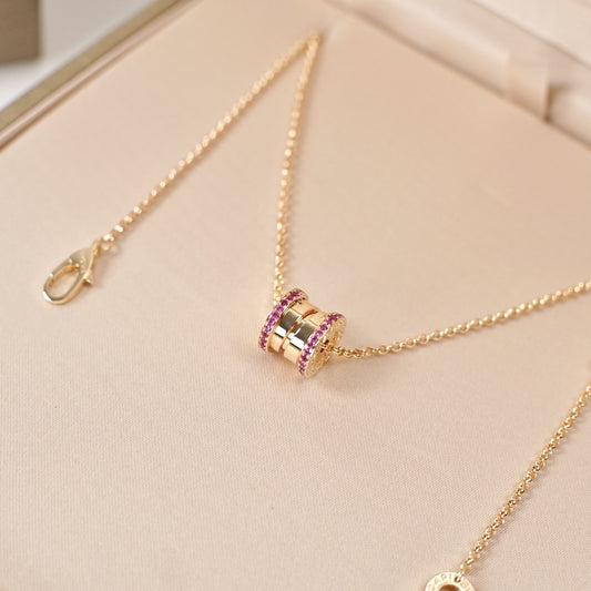Bvlgari Pink Chain Necklace