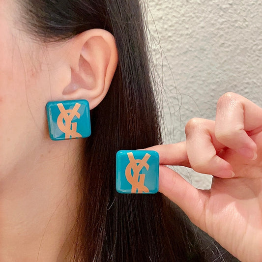 Saint Laurent Logo Earrings