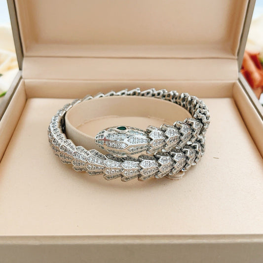 Bvlgari Silver Brass Serpent Bracelet