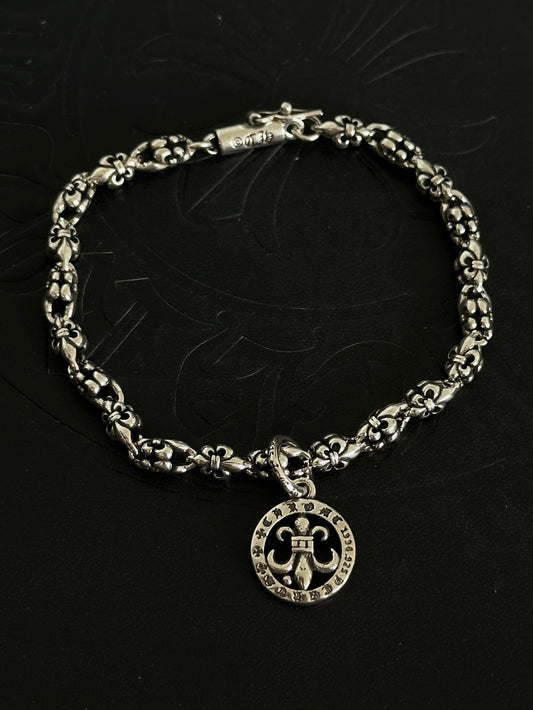 Chrome Hearts Sterling Silver Cross Bracelet