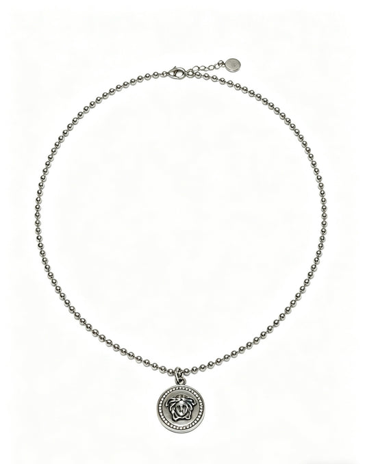 Versace Sterling Silver Chain Necklace