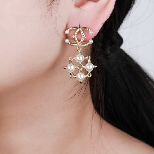 Chanel Sterling Silver Earrings
