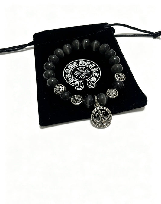 Chrome Hearts Sterling Silver Cross Bracelet