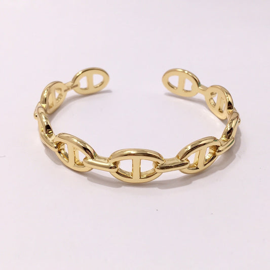 Hermes Yellow Brass Bracelet
