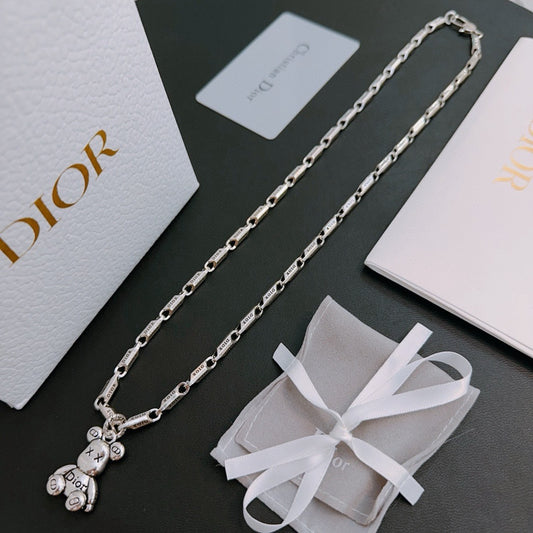 Dior Sterling Silver Chain Necklace
