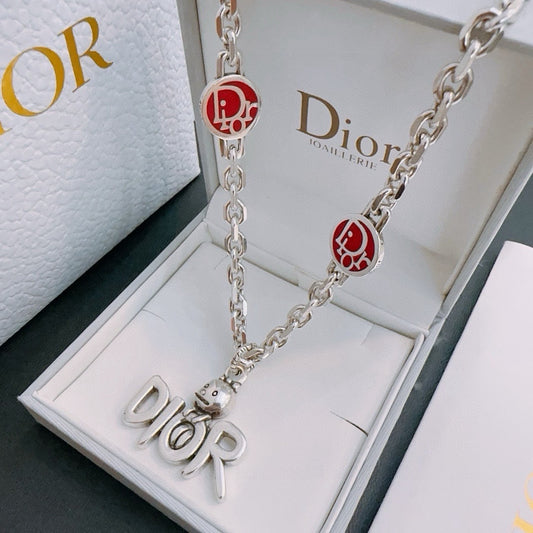 Dior Sterling Silver Chain Necklace