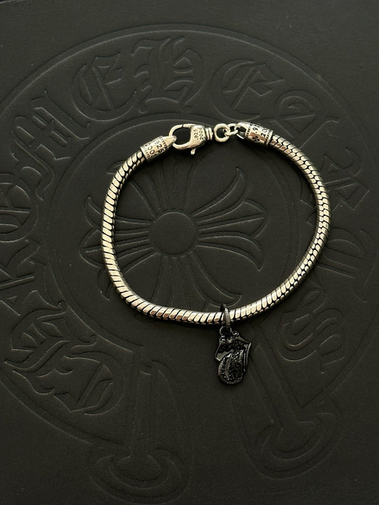 Chrome Hearts Sterling Silver Cross Bracelet