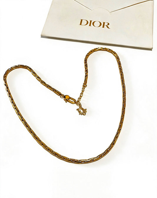 Dior Sterling Silver Chain Necklace