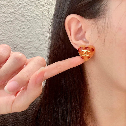Chanel Heart Earrings