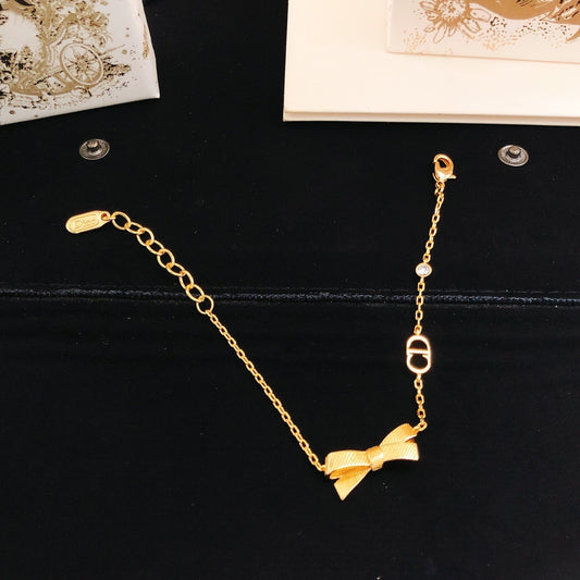 Dior Brass Bow Bracelet