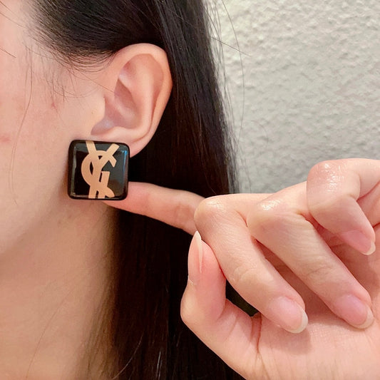 Saint Laurent Logo Earrings