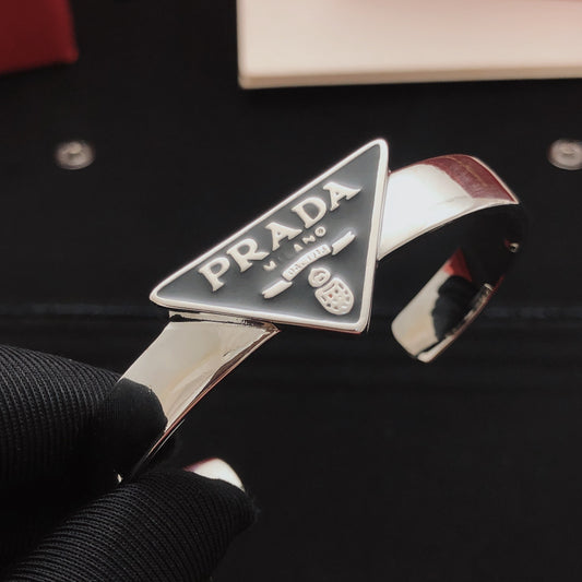 Prada Black Brass Bracelet
