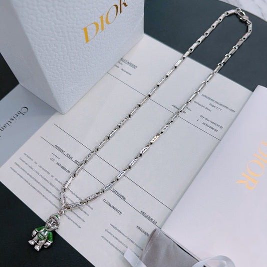 Dior Sterling Silver Chain Necklace