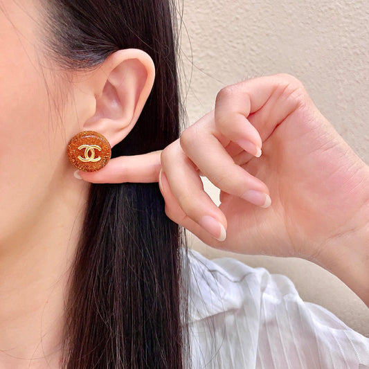 Chanel Logo Earrings