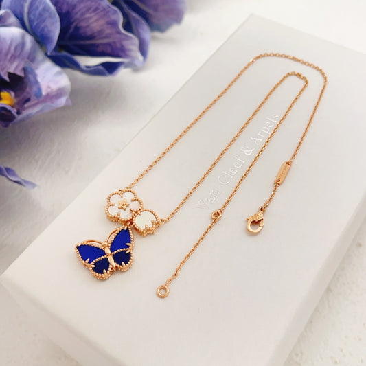 Van Cleef & Arpels Brass Butterfly Necklace