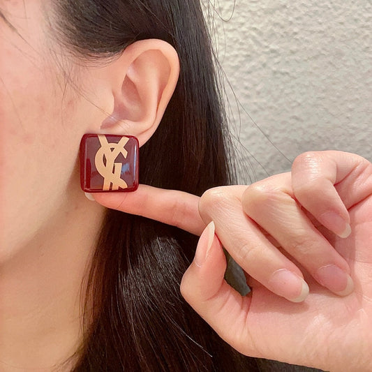 Saint Laurent Logo Earrings