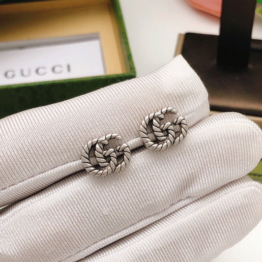 Gucci Silver Double G Earrings