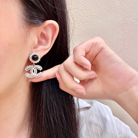 Chanel Logo Earrings