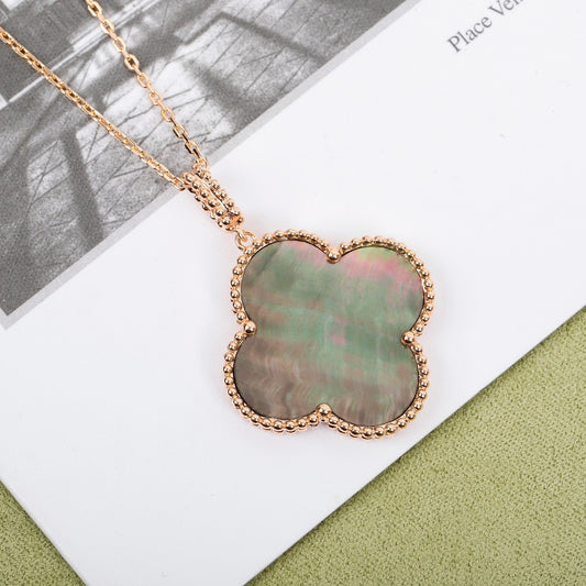 Van Cleef & Arpels Sterling Silver Alhambra Necklace