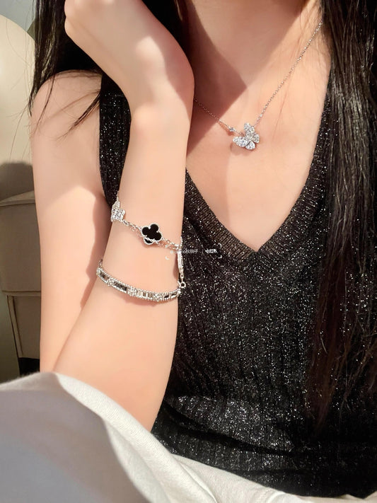 Van Cleef & Arpels Silver Butterfly Necklace