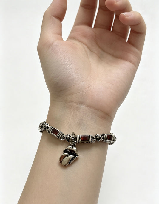 Chrome Hearts Sterling Silver Cross Bracelet