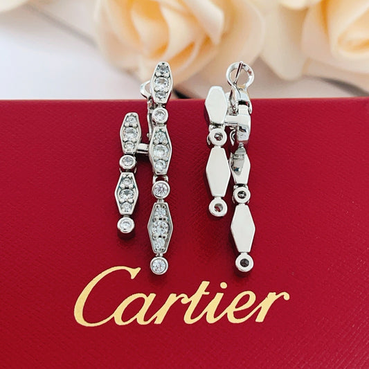 Cartier Silver Brass Tassel Earrings