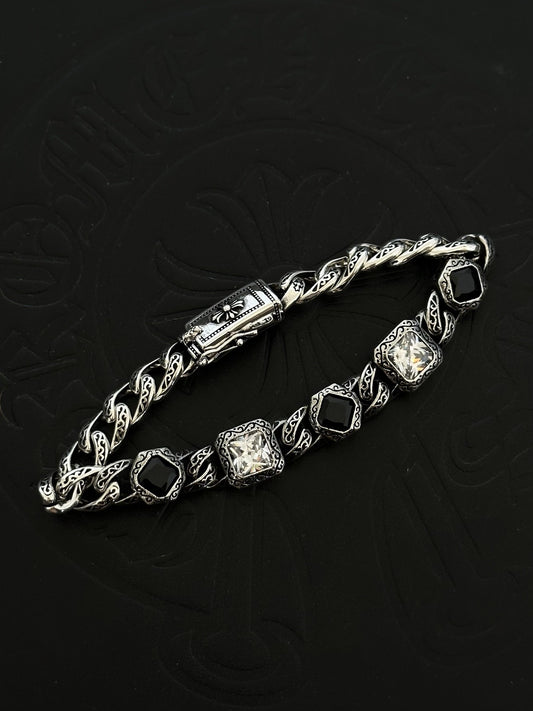 Chrome Hearts Sterling Silver Cross Bracelet