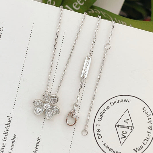 Van Cleef & Arpels Silver Brass Necklace