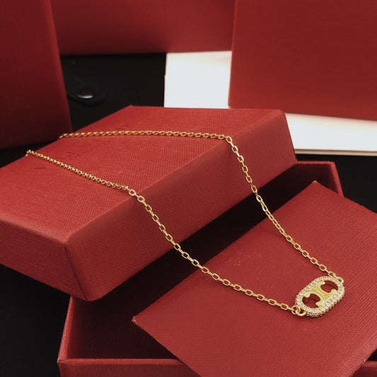 Celine Brass Necklace