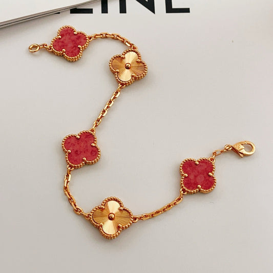 Van Cleef & Arpels Brass Clover Bracelet