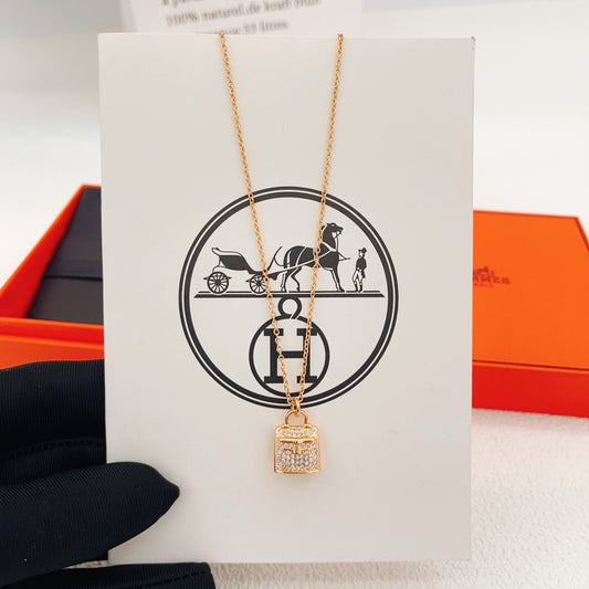 Hermes Brass Necklace