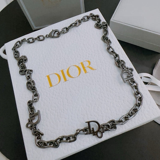 Dior Sterling Silver Chain Necklace