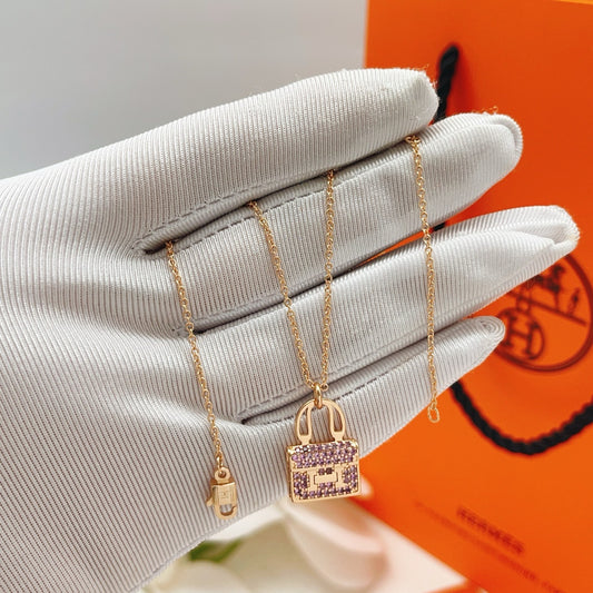 Hermes Brass Necklace