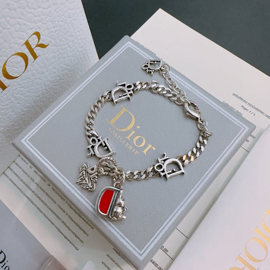 Dior Sterling Silver Chain Bracelet