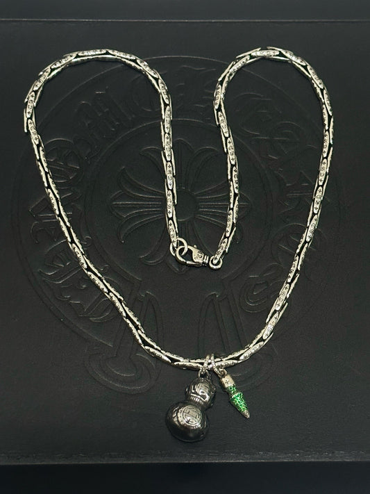 Chrome Hearts Sterling Silver Cross Necklace