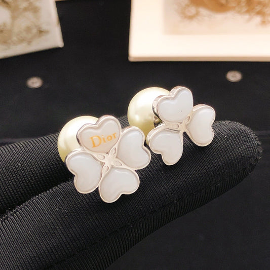 Dior Brass Clover Earrings