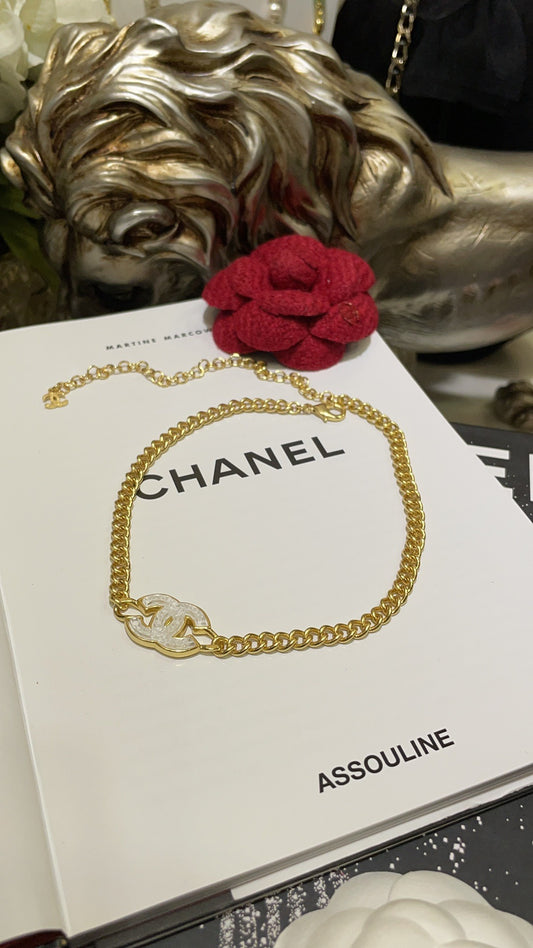 Chanel White Chain Necklace
