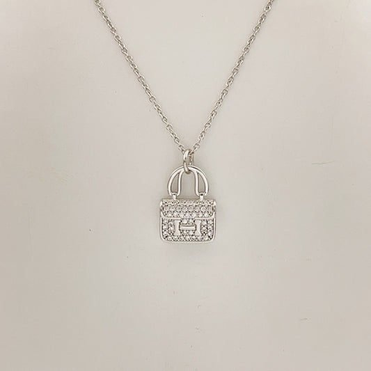 Hermes Silver Brass Necklace