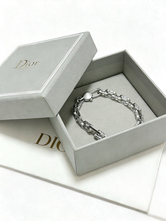 Dior Sterling Silver Chain Bracelet