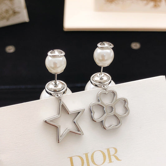 Dior Brass Clover Earrings