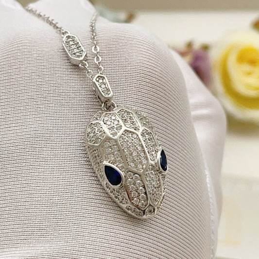 Bvlgari Silver Brass Serpent Necklace
